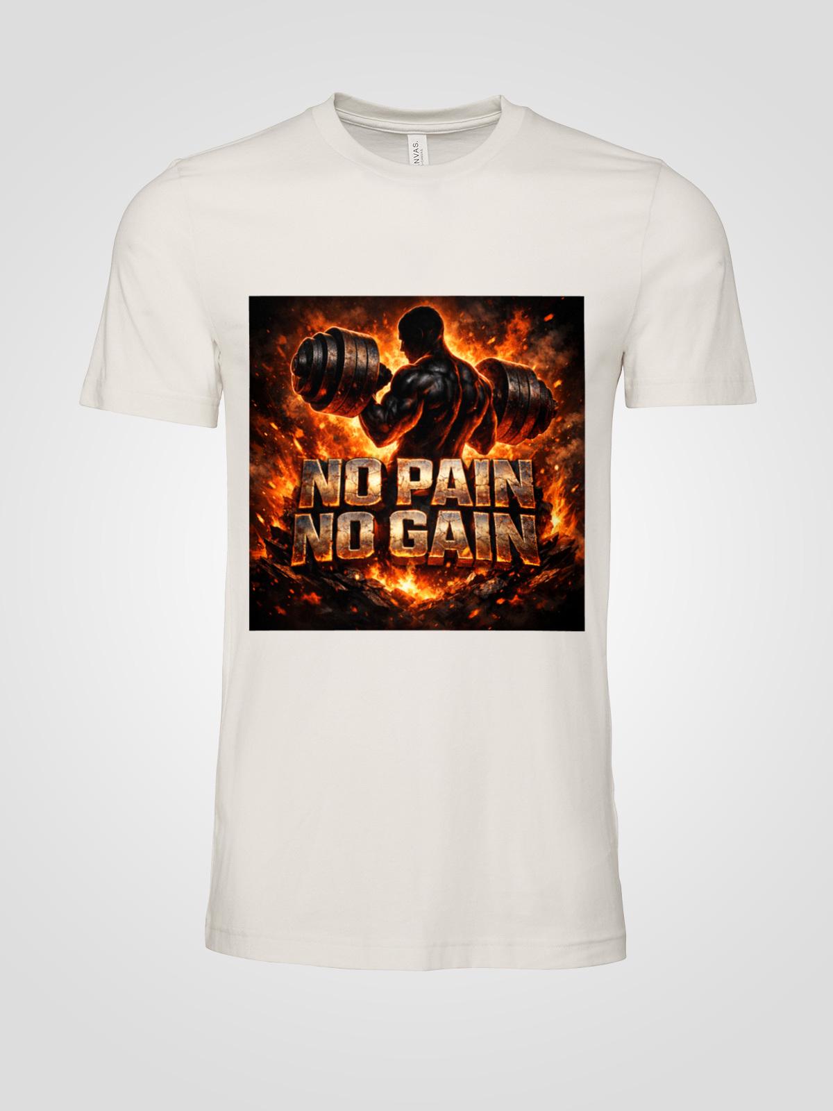 🔥 NO PAIN. NO GAIN - Heavyweight Gym Tee for Lifters & Grinders