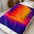 Chromatic Flow Velveteen Plush Blanket – Soothing Color, Cozy Comfort