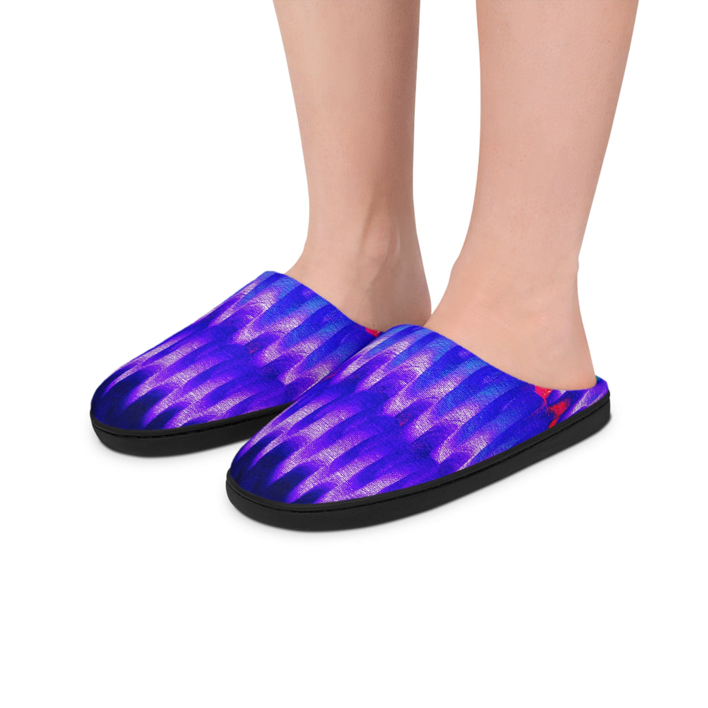Chromatic Flow Slip-On Slippers — Fluid Energy Art Men's Indoor Slippers