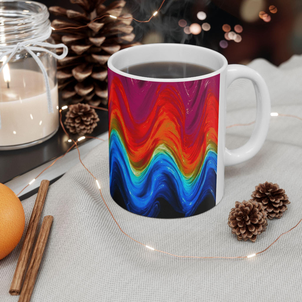 Fluid Energy Art Mug – Modern Wave Color for Every Sip! 😋
