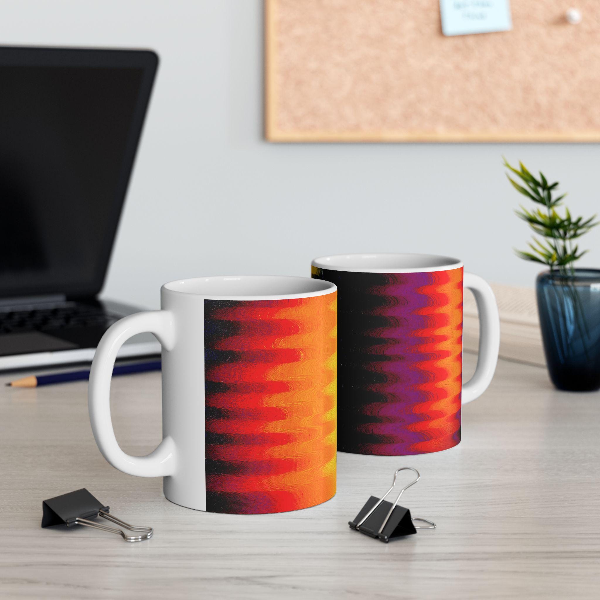 Chromatic Flow Style Ceramic Mug