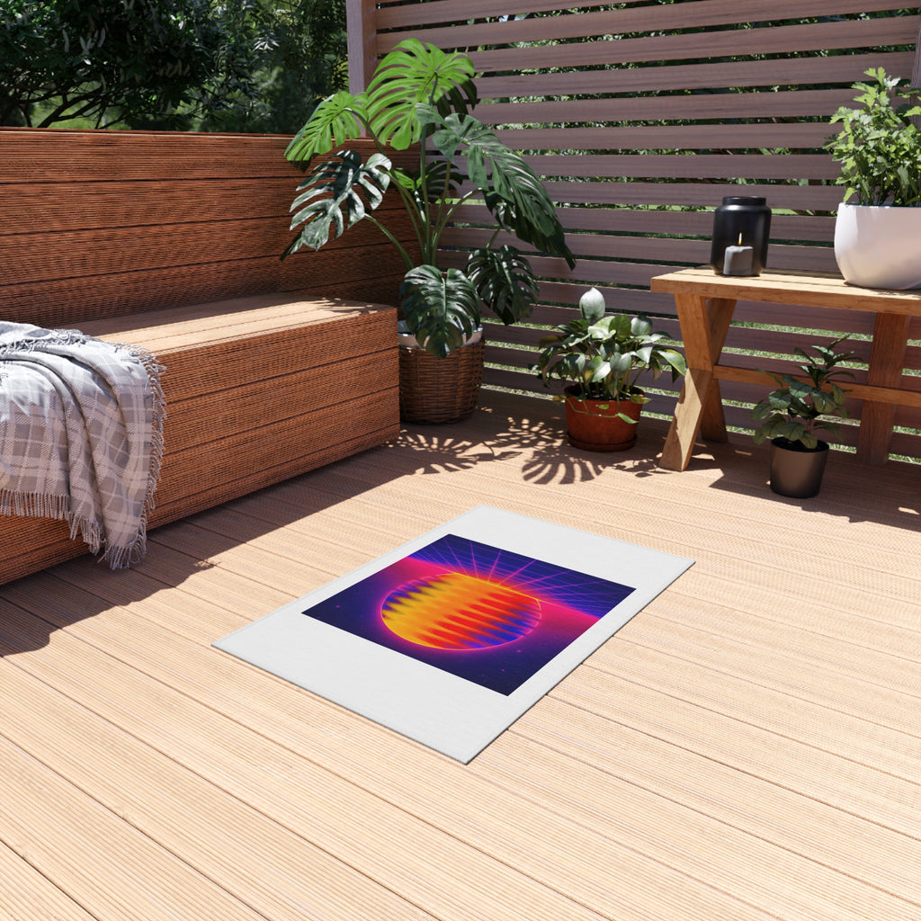 Chromatic Flow Outdoor Rug — Kinetic Abstraction