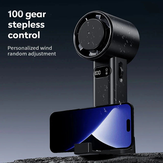 TurboChill™ 100-Speed Rechargeable Handheld Fan