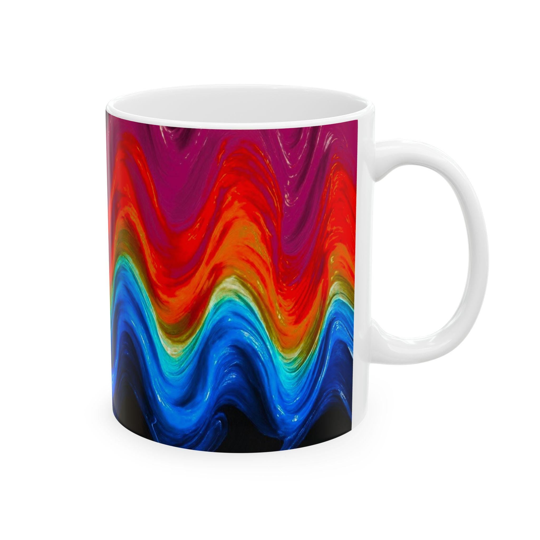 Fluid Energy Art Mug – Modern Wave Color for Every Sip! 😋