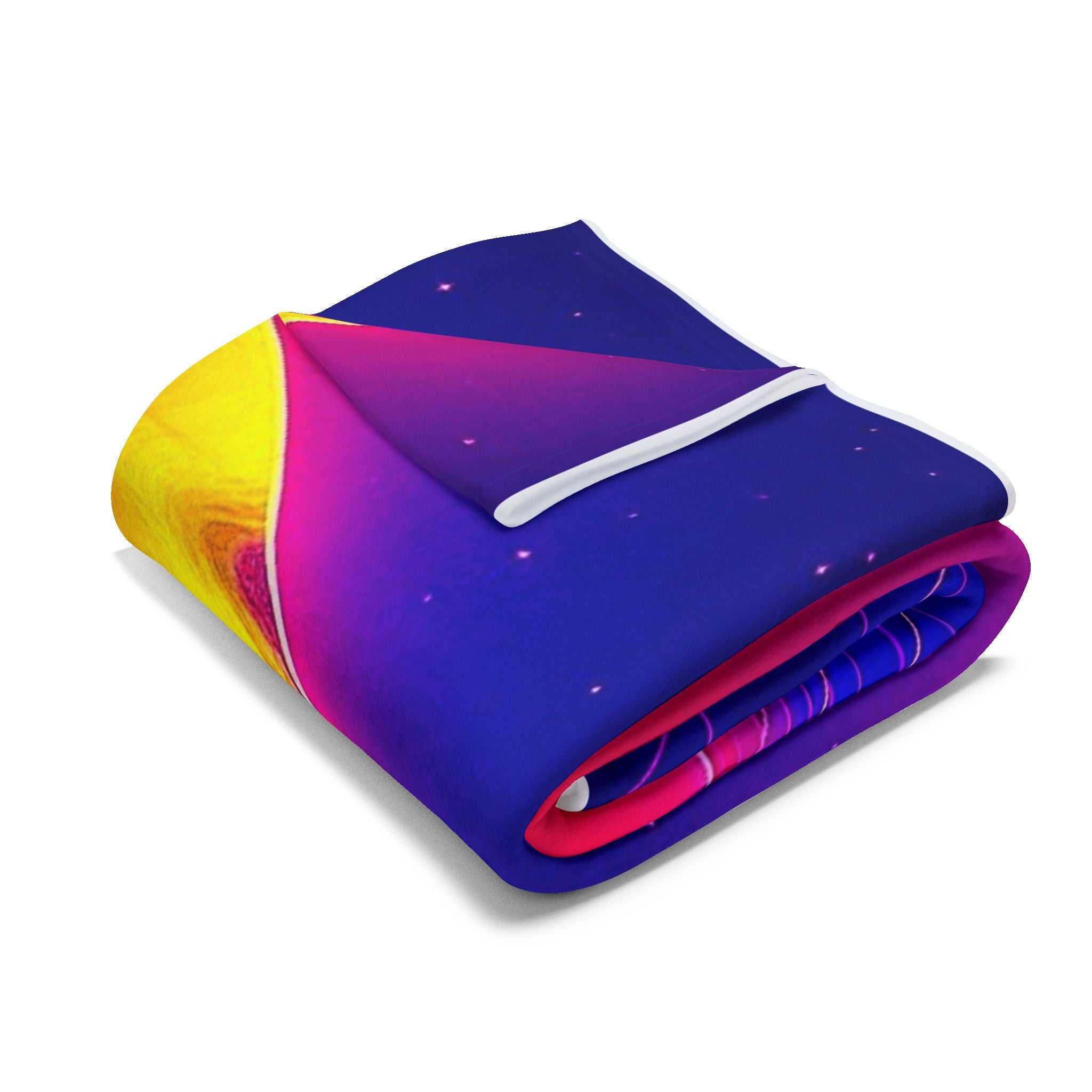 Chromatic Flow Arctic Fleece Blanket — Fluid Energy Art Ripple Design