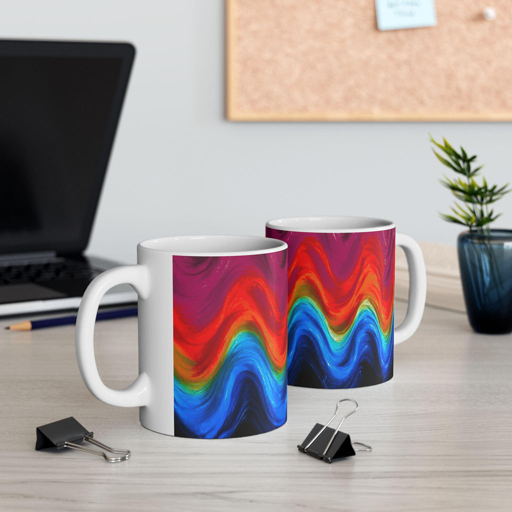 Fluid Energy Art Mug – Modern Wave Color for Every Sip! 😋