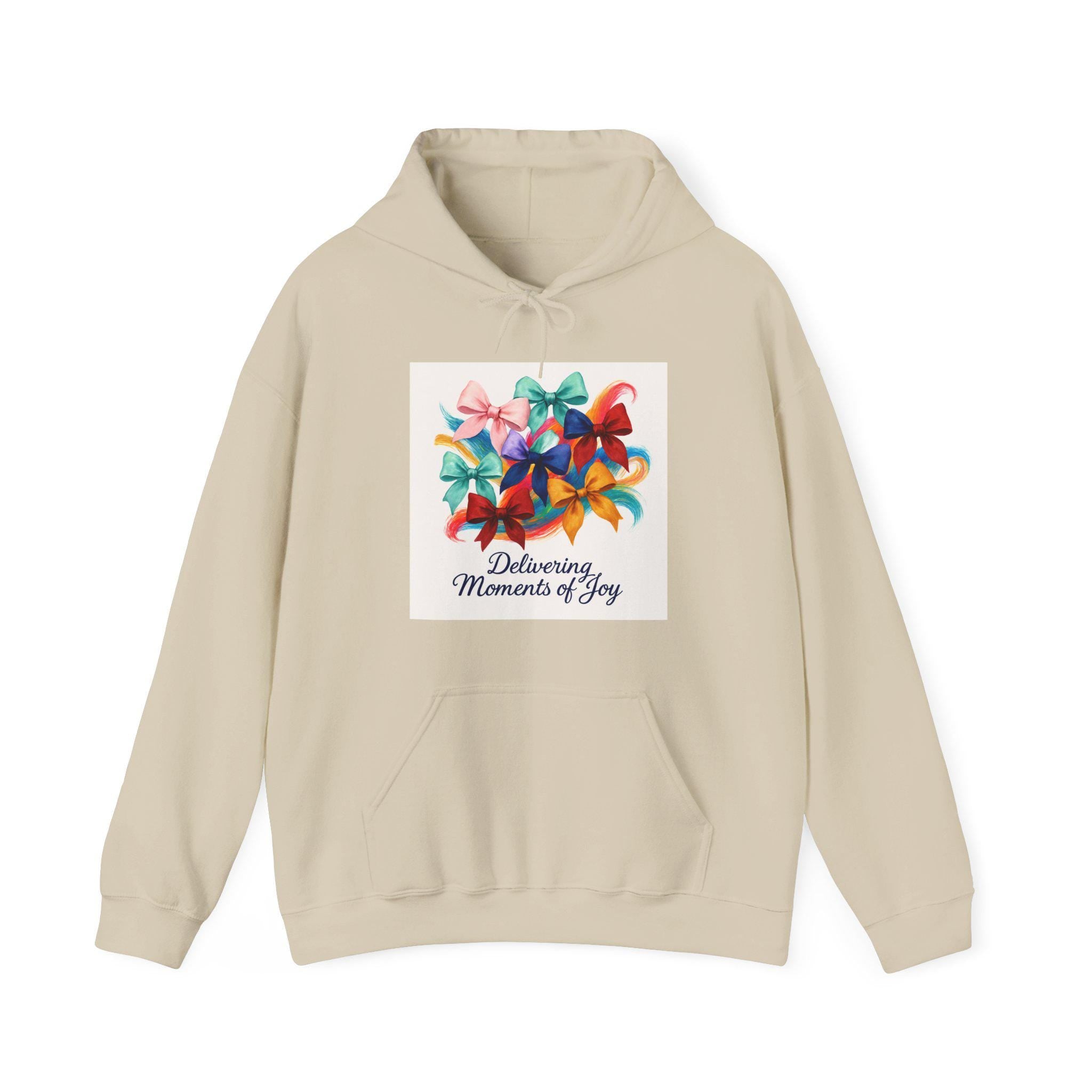 “Delivering Moments of Joy” Hoodie – Soft Color, Easy Comfort