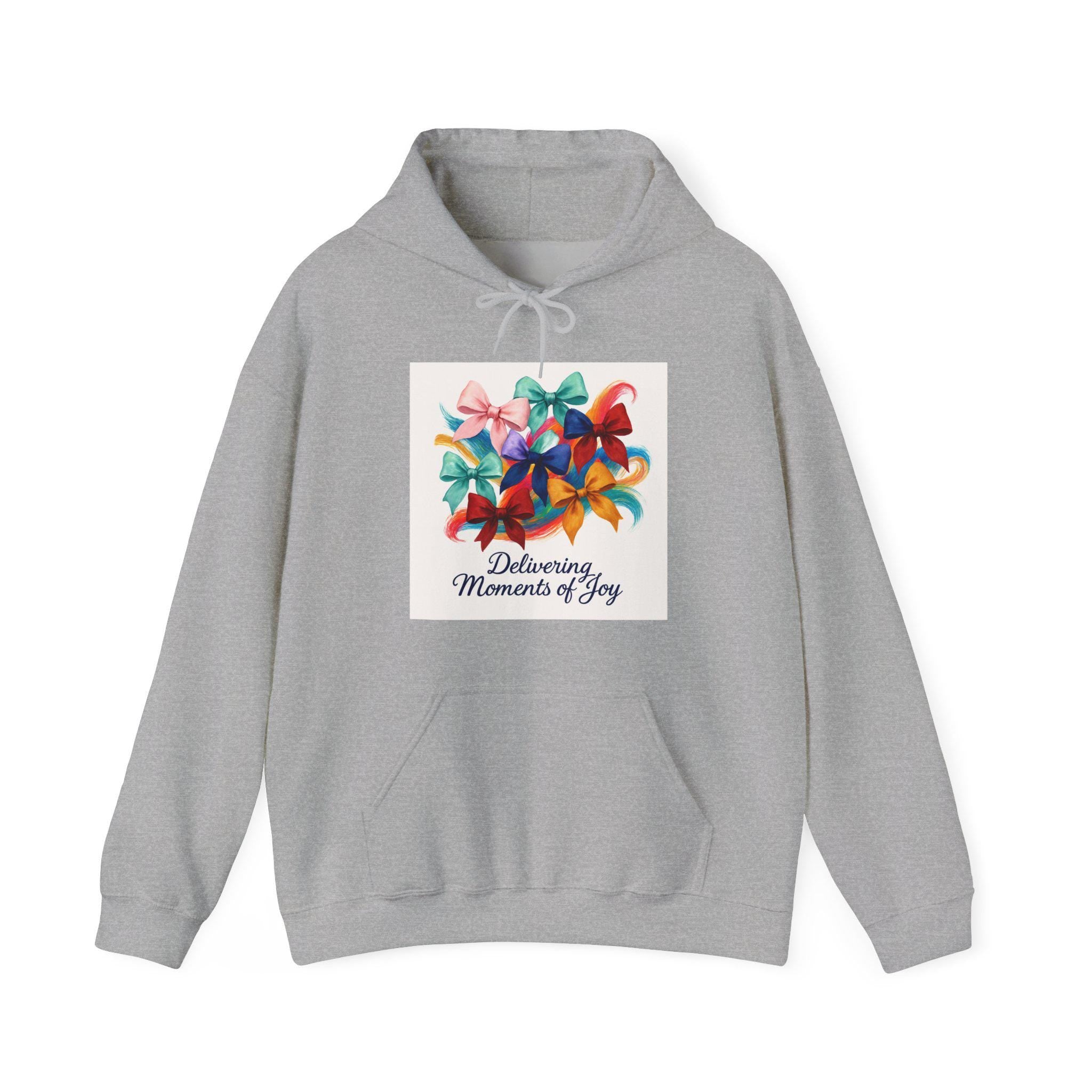 “Delivering Moments of Joy” Hoodie – Soft Color, Easy Comfort
