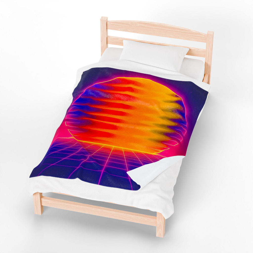 Chromatic Flow Velveteen Plush Blanket – Soothing Color, Cozy Comfort