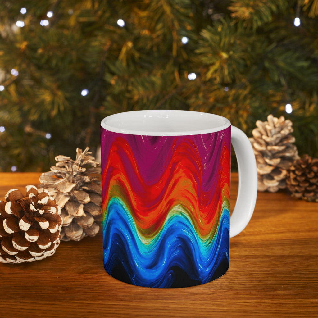 Fluid Energy Art Mug – Modern Wave Color for Every Sip! 😋