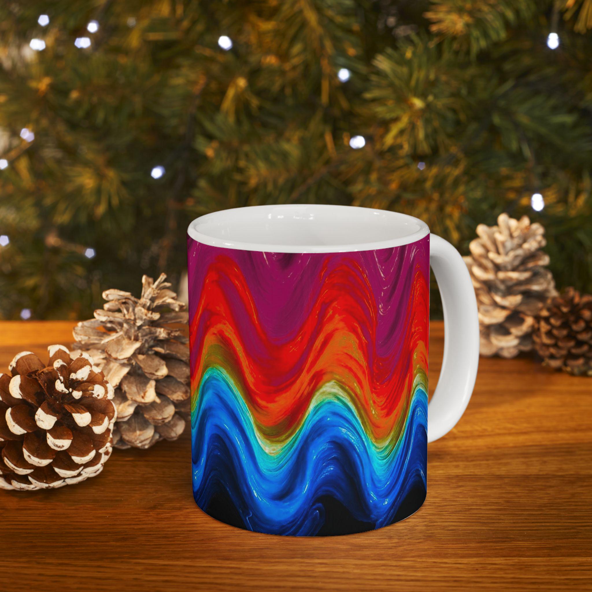 Fluid Energy Art Mug – Modern Wave Color for Every Sip! 😋