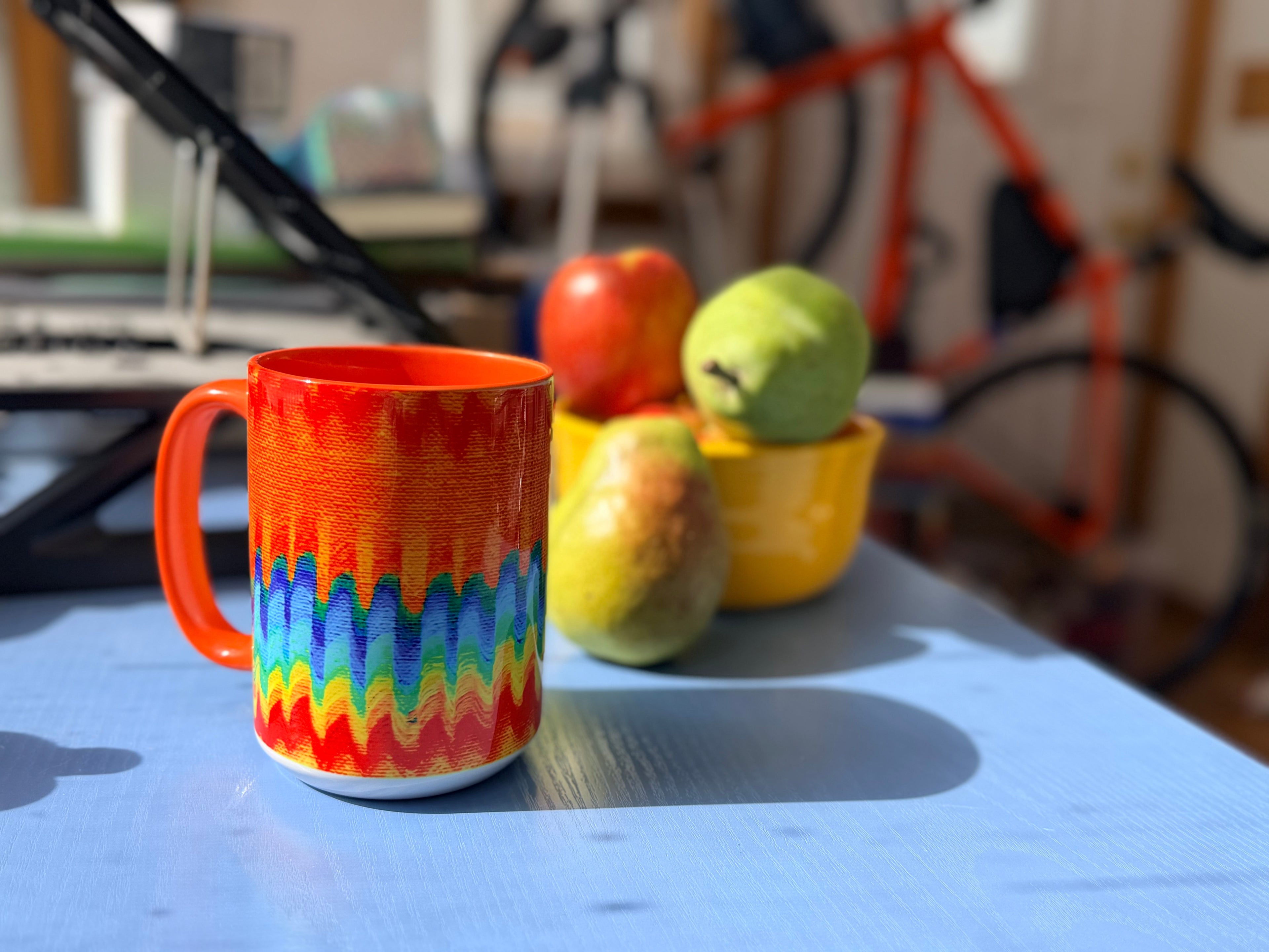 Fluid Energy Art Accent Mug – Chromatic Flow Collection