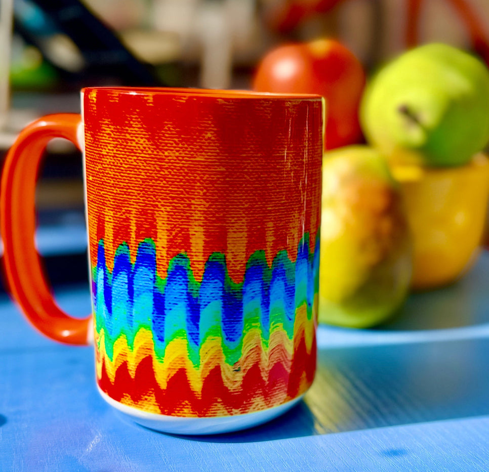 Fluid Energy Art Accent Mug – Chromatic Flow Collection