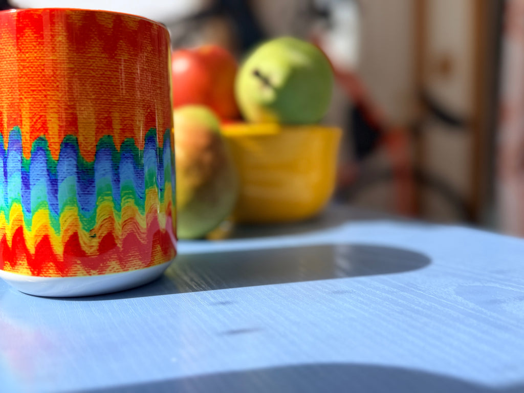 Fluid Energy Art Accent Mug – Chromatic Flow Collection