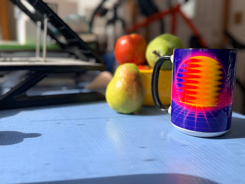 Fluid Sunrise Coffee Mug - Vintage Inspired