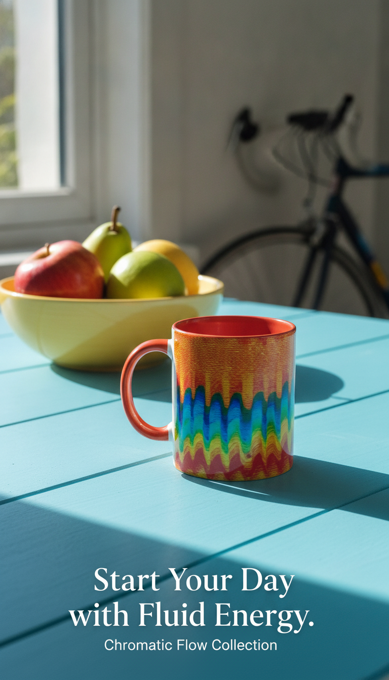 Colorful Flow Art Mug