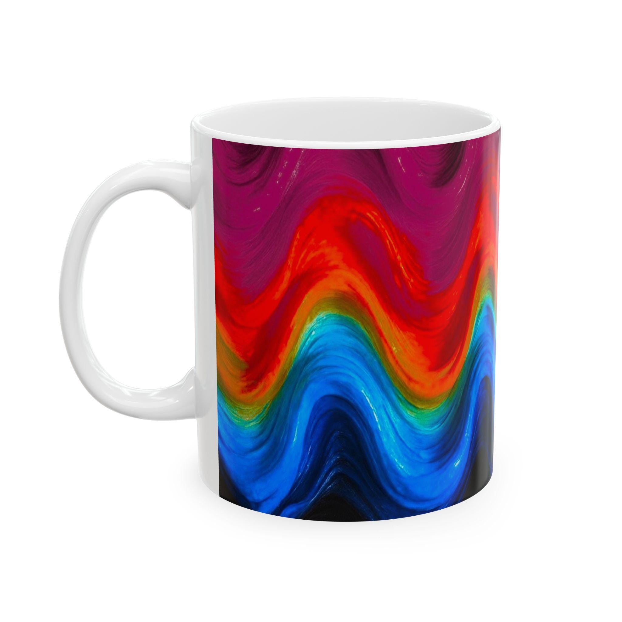 Fluid Energy Art Mug – Modern Wave Color for Every Sip! 😋
