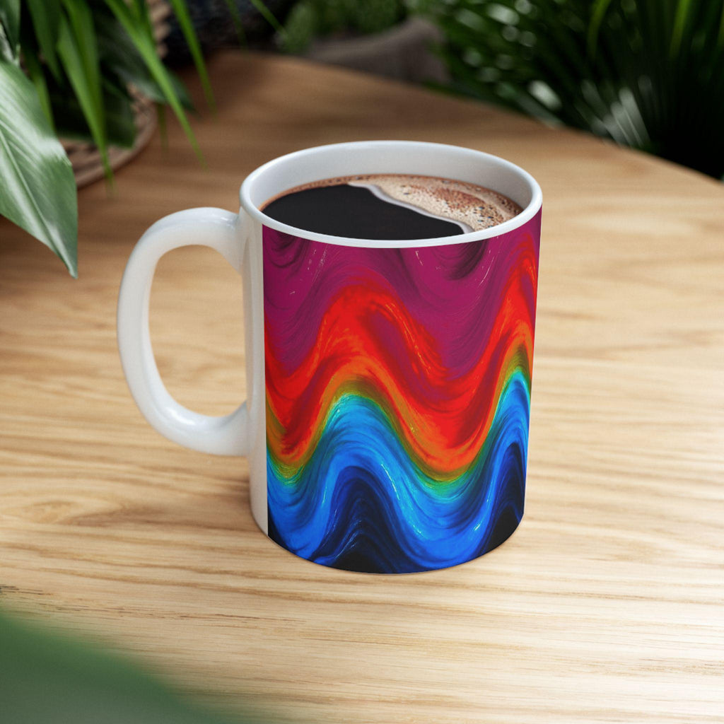 Fluid Energy Art Mug – Modern Wave Color for Every Sip! 😋