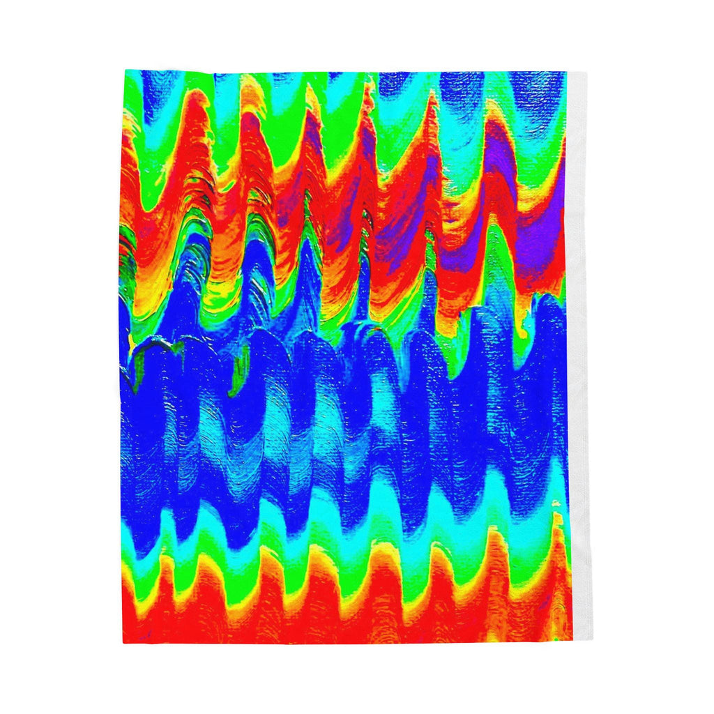 Chromatic Flow Velveteen Plush Blanket – Wrap Yourself in Energy & Color 😉